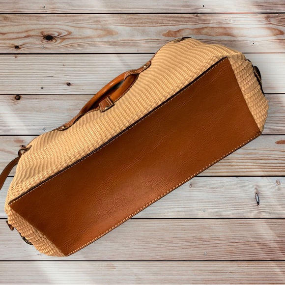 ** VINTAGE FOSSIL Rattan Satchel Bag - Picture 8 of 10